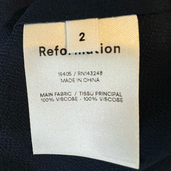 REFORMATION Dress Size 2 Long Sleeves 100% Viscose turtleneck Long sleeves - Picture 14 of 14